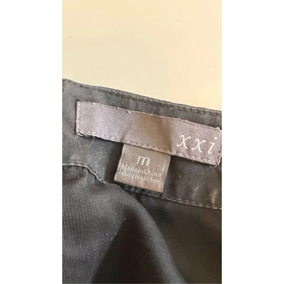 XXI Women’s medium  Black Gold Embroidered Mini Dress Sleeveless - Picture 6 of 11